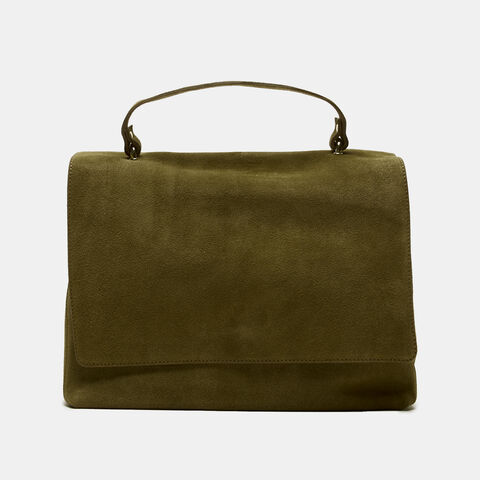 Bolso De Mano De Ante, Verde Bolso De Mano De Ante, Verde